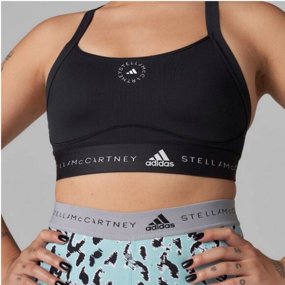 ADIDAS by STELLA McCARTNEY aSMC TPR Sports Bra in Black NEW Medium - Picture 1 of 8